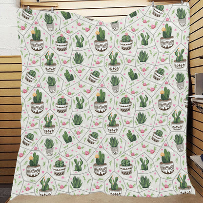 Cactus Pattern Print Design 04 Premium Quilt