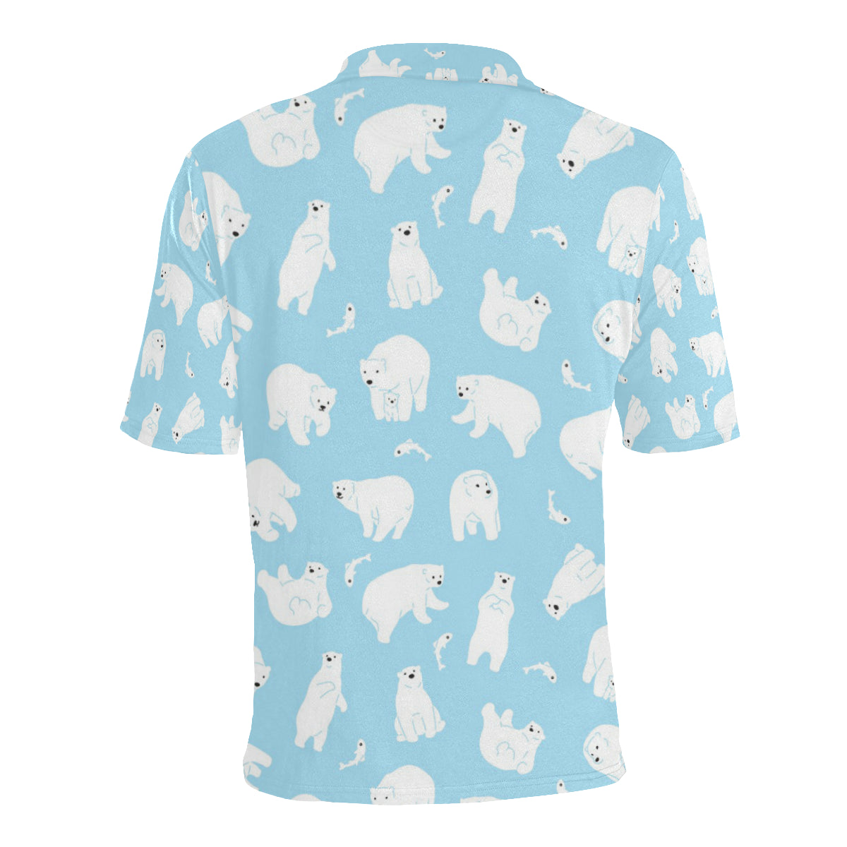 Polar Bear Pattern Print Design PB01 Men Polo Shirt