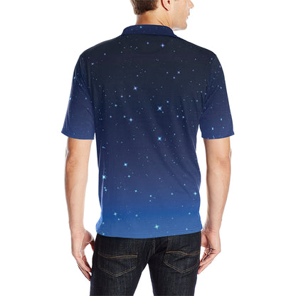 Night sky Pattern Print Design A01 Men Polo Shirt