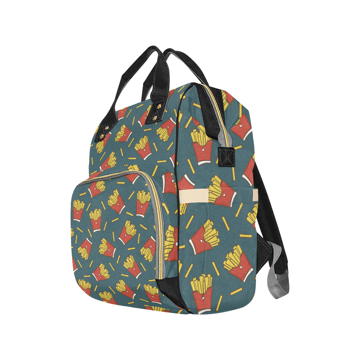 French Fried Pattern Print Design 04 Diaper Bag Backpack