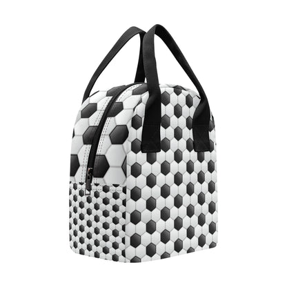 Soccer Ball Texture Print Pattern Insulated Lunch Bag