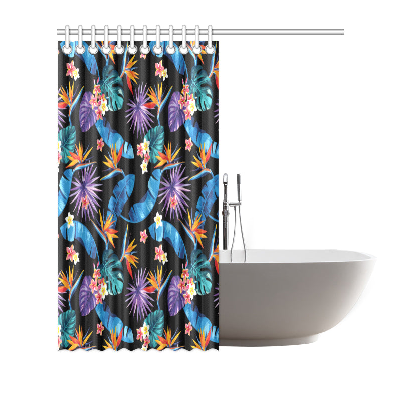 Tropical Flower Pattern Print Design TF018 Shower Curtain