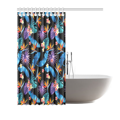 Tropical Flower Pattern Print Design TF018 Shower Curtain