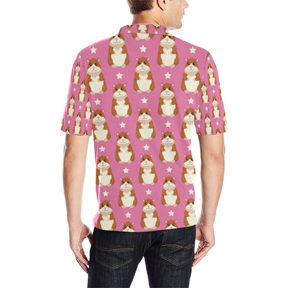 Hamster Cute Pattern Print Design 02 Men Polo Shirt