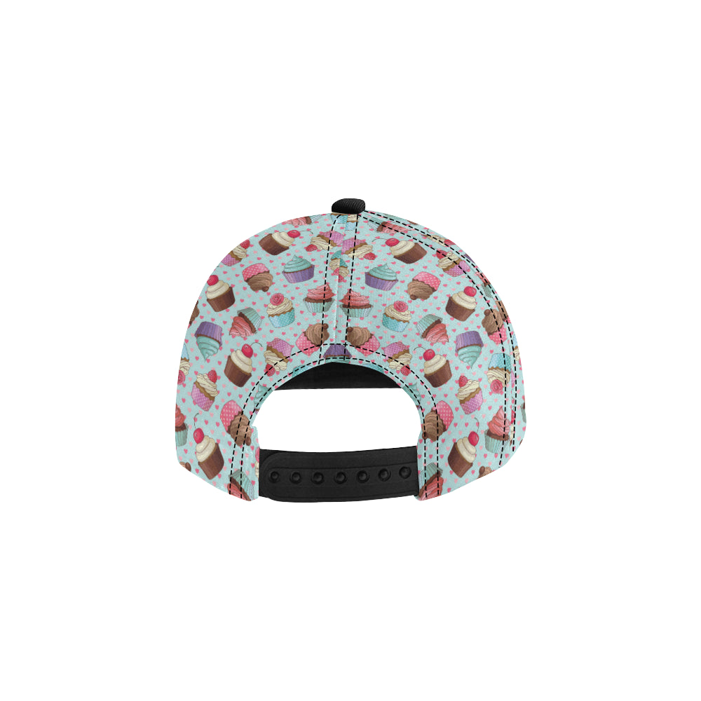 Cupcakes Fancy Heart Print Pattern Snapback Cap