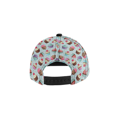 Cupcakes Fancy Heart Print Pattern Snapback Cap
