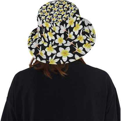 Yellow Plumeria Hawaiian Flowers Unisex Bucket Hat