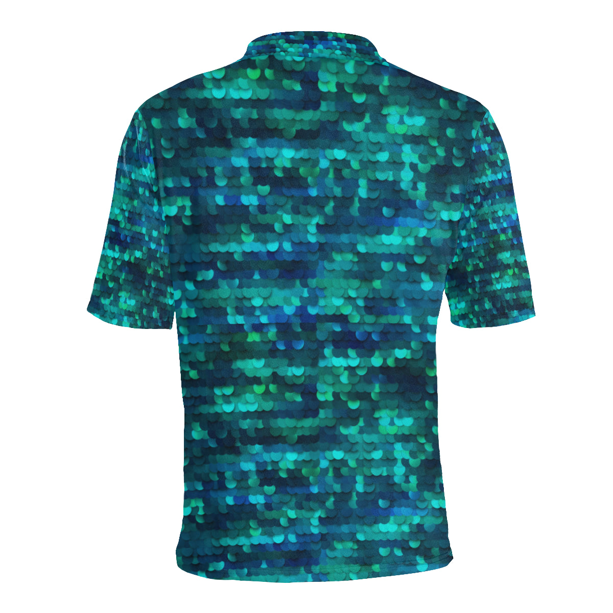 Mermaid Scales Pattern Print Design 06 Men Polo Shirt