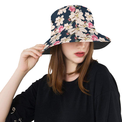 Lily Pattern Print Design LY04 Unisex Bucket Hat