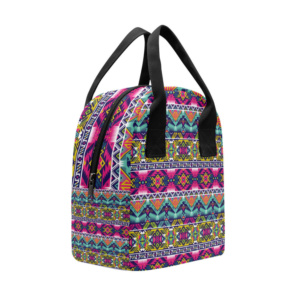 Indian Navajo Color Themed Design Print Insulated Lunch Bag