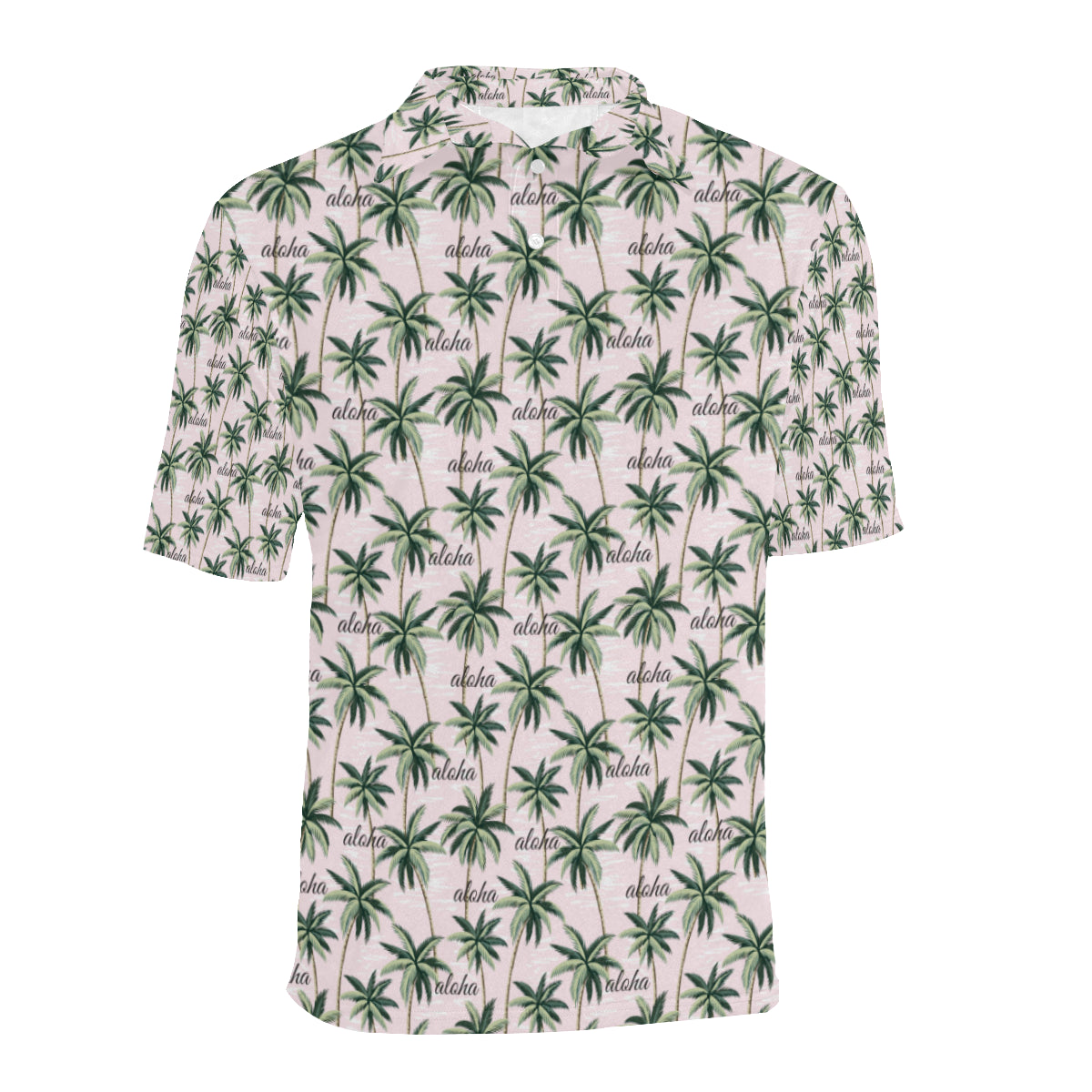 Aloha Beach Pattern Design Themed Print Men Polo Shirt