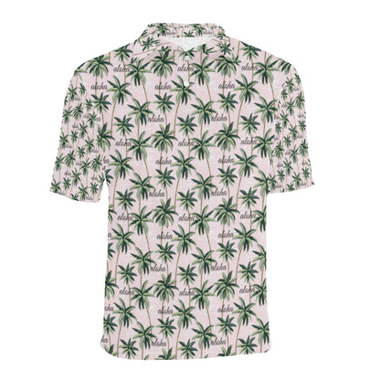Aloha Beach Pattern Design Themed Print Men Polo Shirt