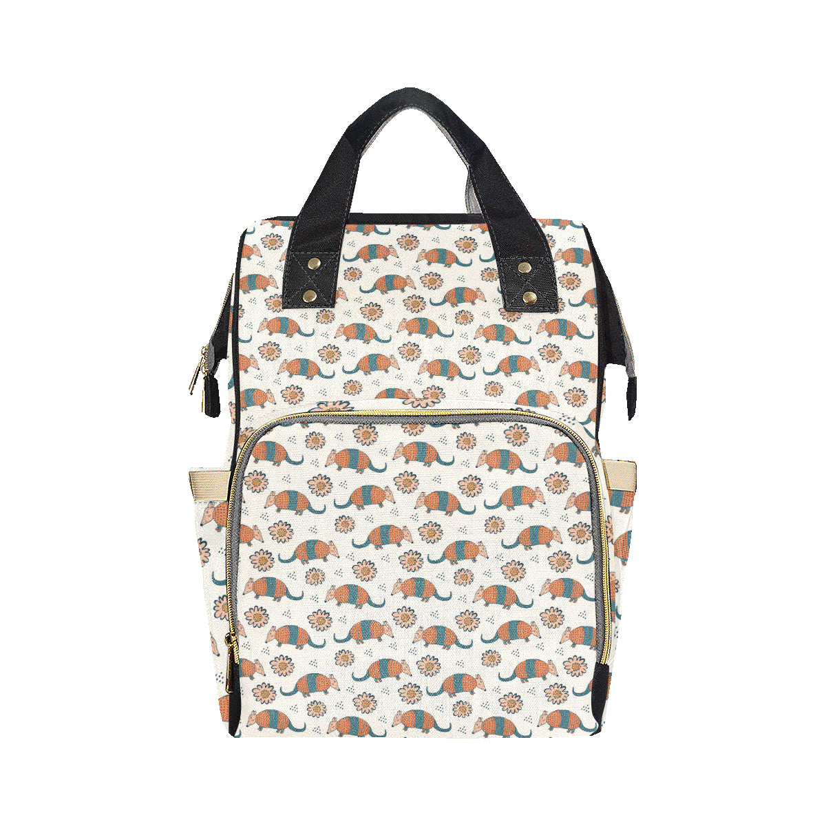 Armadillo Pattern Print Design 02 Diaper Bag Backpack