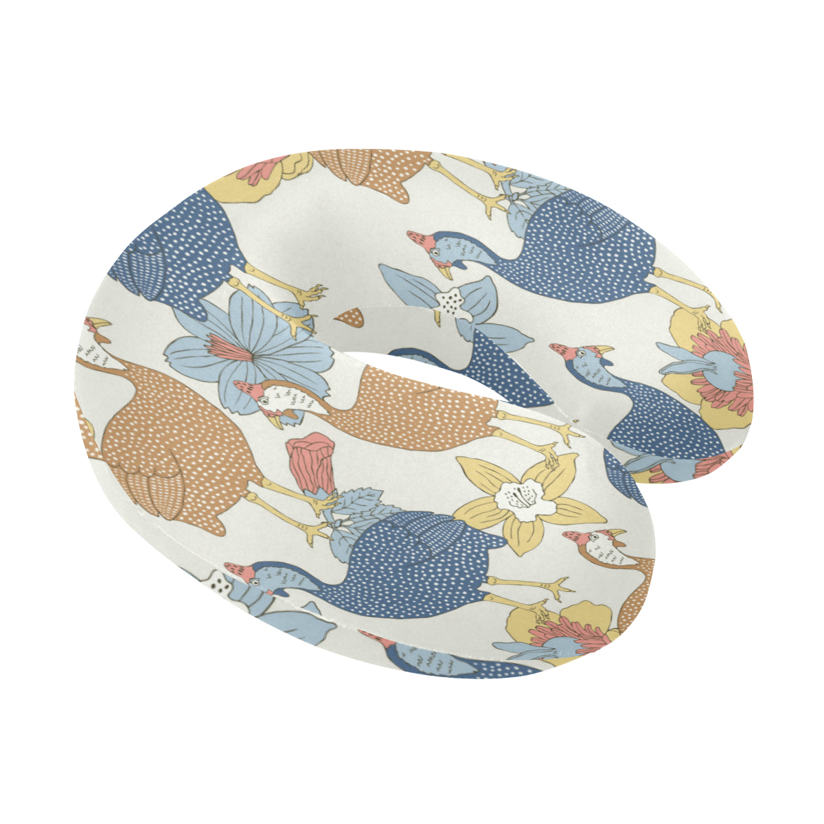 Guinea Fowl Pattern Print Design 01 U-Shaped Travel Neck Pillow