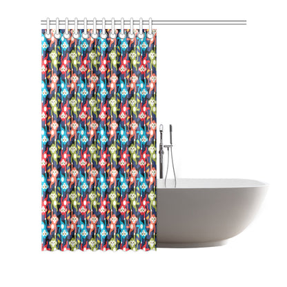 Monkey Colorful Design Themed Print Shower Curtain