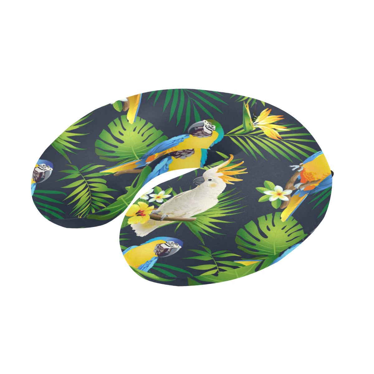Parrot Pattern Print Design A03 U-Shaped Travel Neck Pillow