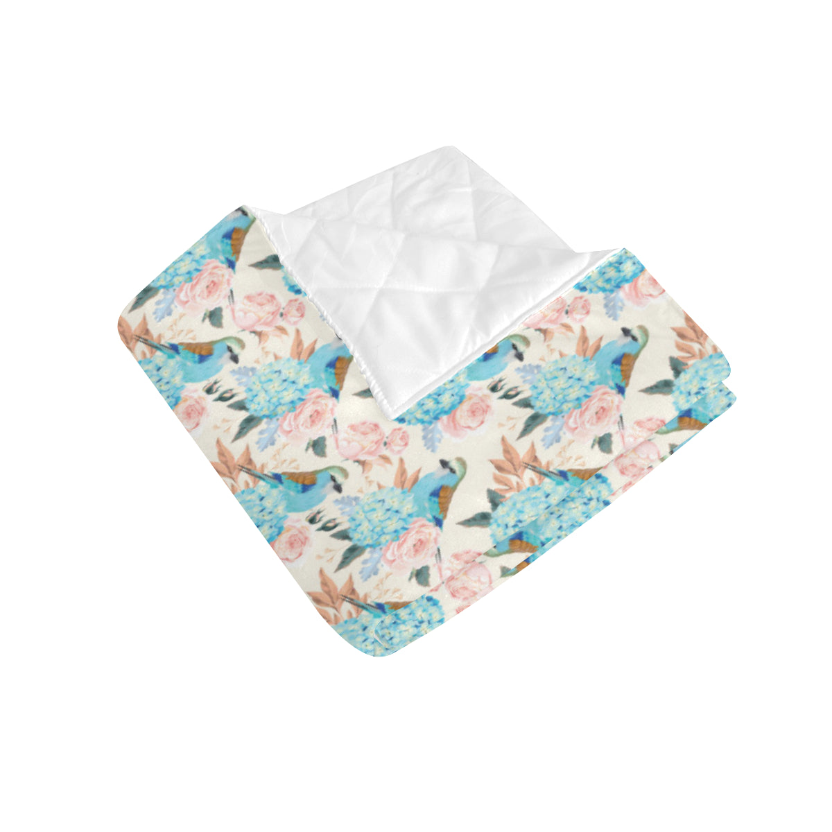 Bluebird Pattern Print Design 03 Premium Quilt
