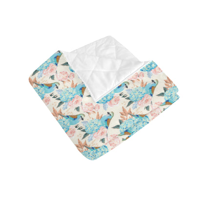 Bluebird Pattern Print Design 03 Premium Quilt