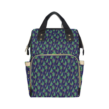 Peacock Art Design Print Diaper Bag Backpack