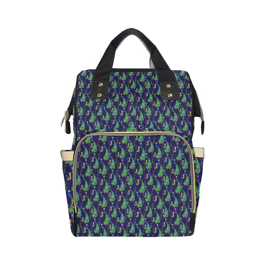 Peacock Art Design Print Diaper Bag Backpack