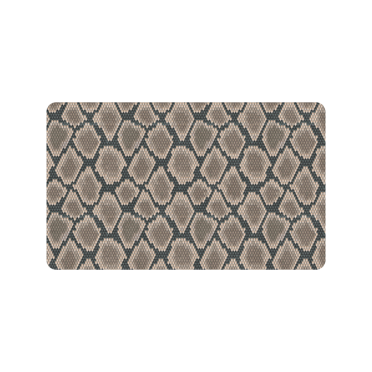 Snake Skin Design Print Rubber Doormat
