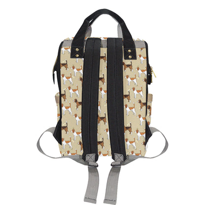 Beagle Pattern Print Design 01 Diaper Bag Backpack