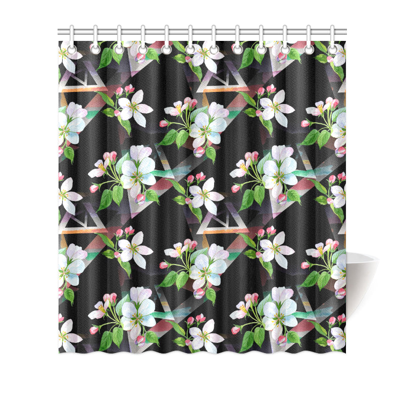 Apple blossom Pattern Print Design AB07 Shower Curtain