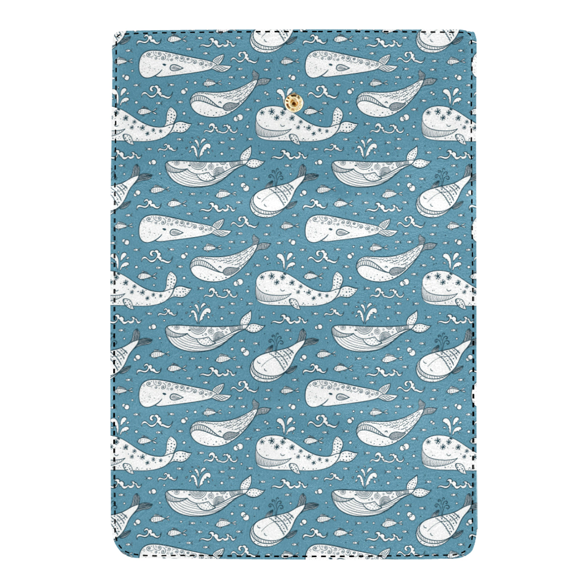 Humpback Whale Pattern Print Design 03 Women's Trifold Wallet