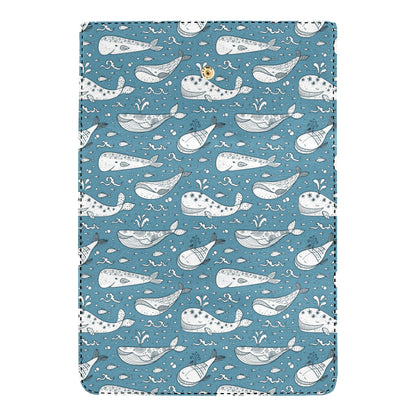 Humpback Whale Pattern Print Design 03 Women's Trifold Wallet