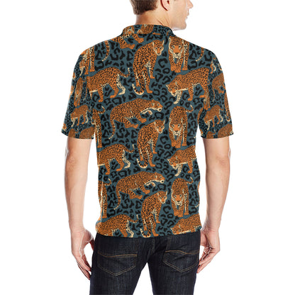 Jaguar Pattern Print Design 04 Men Polo Shirt