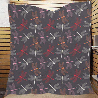 Dragonfly Pattern Print Design 01 Premium Quilt