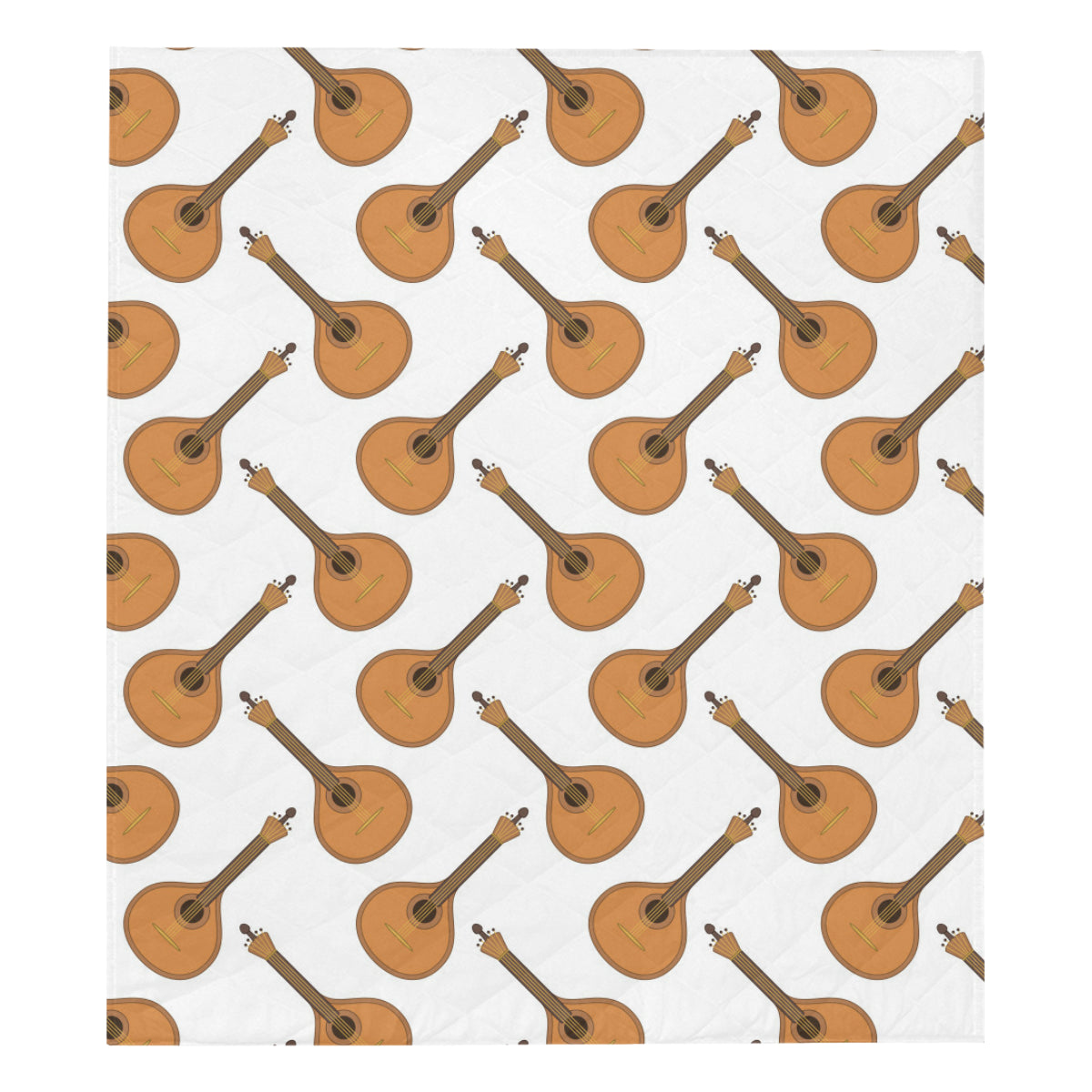 Mandolin Pattern Print Design 01 Premium Quilt
