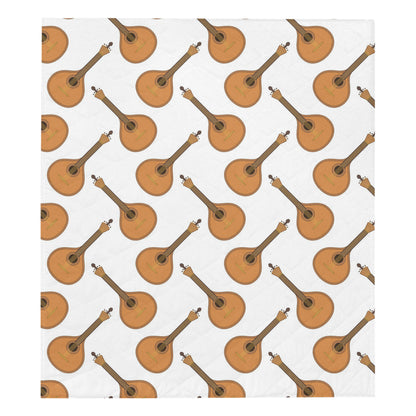 Mandolin Pattern Print Design 01 Premium Quilt