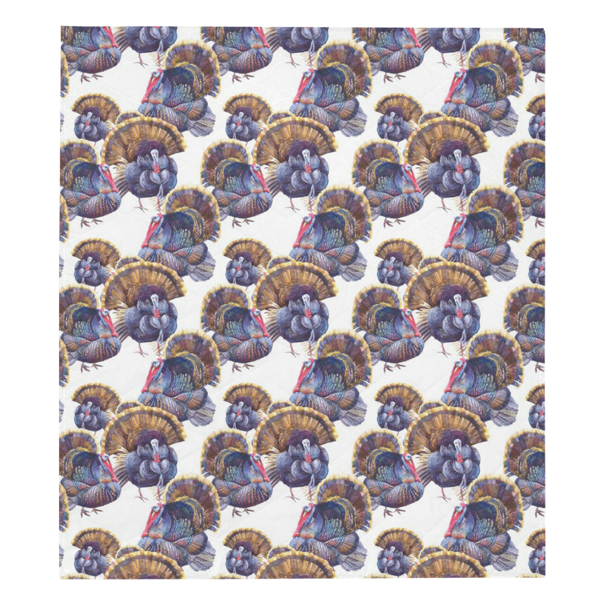 Turkey Pattern Print Design 01 Premium Quilt