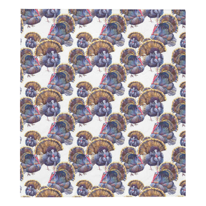 Turkey Pattern Print Design 01 Premium Quilt