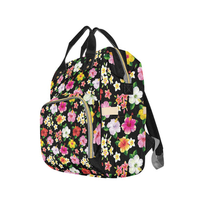 Hibiscus Pattern Print Design HB025 Diaper Bag Backpack