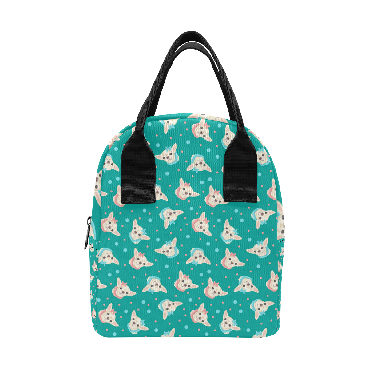 Chihuahua Polka Dot Pattern Insulated Lunch Bag
