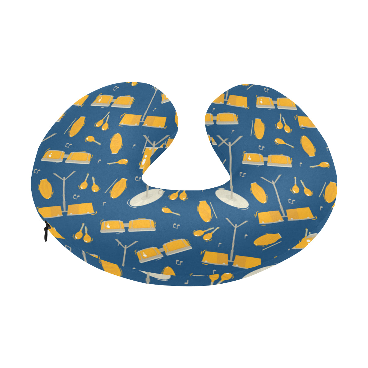 Drum Set Pattern Print Design 03 U-Shaped Travel Neck Pillow