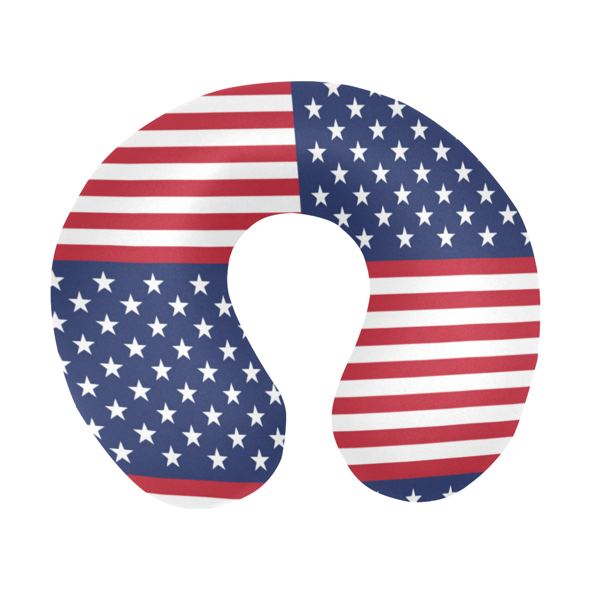 Patriotic US Flag Pattern Print Design A03 U-Shaped Travel Neck Pillow
