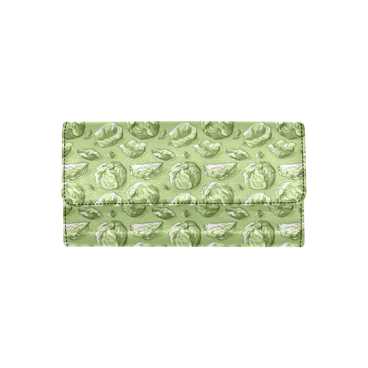 Brussels Sprouts Pattern Print Design 01 Women's Trifold Wallet