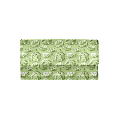 Brussels Sprouts Pattern Print Design 01 Women's Trifold Wallet
