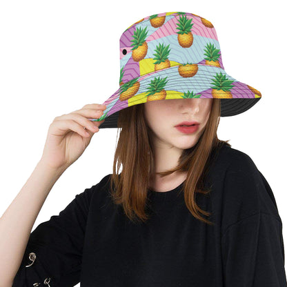 Pineapple Pattern Print Design PP05 Unisex Bucket Hat