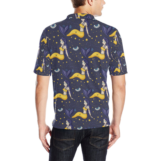 Pisces Pattern Print Design A04 Men Polo Shirt