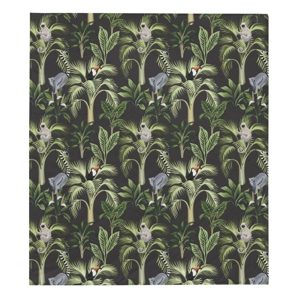 Rainforest Pattern Print Design RF05 Premium Quilt