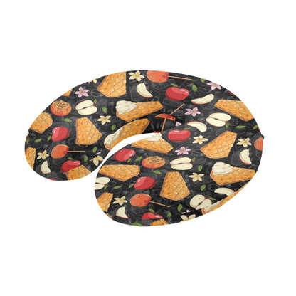 Apple Pie Pattern Print Design 01 U-Shaped Travel Neck Pillow