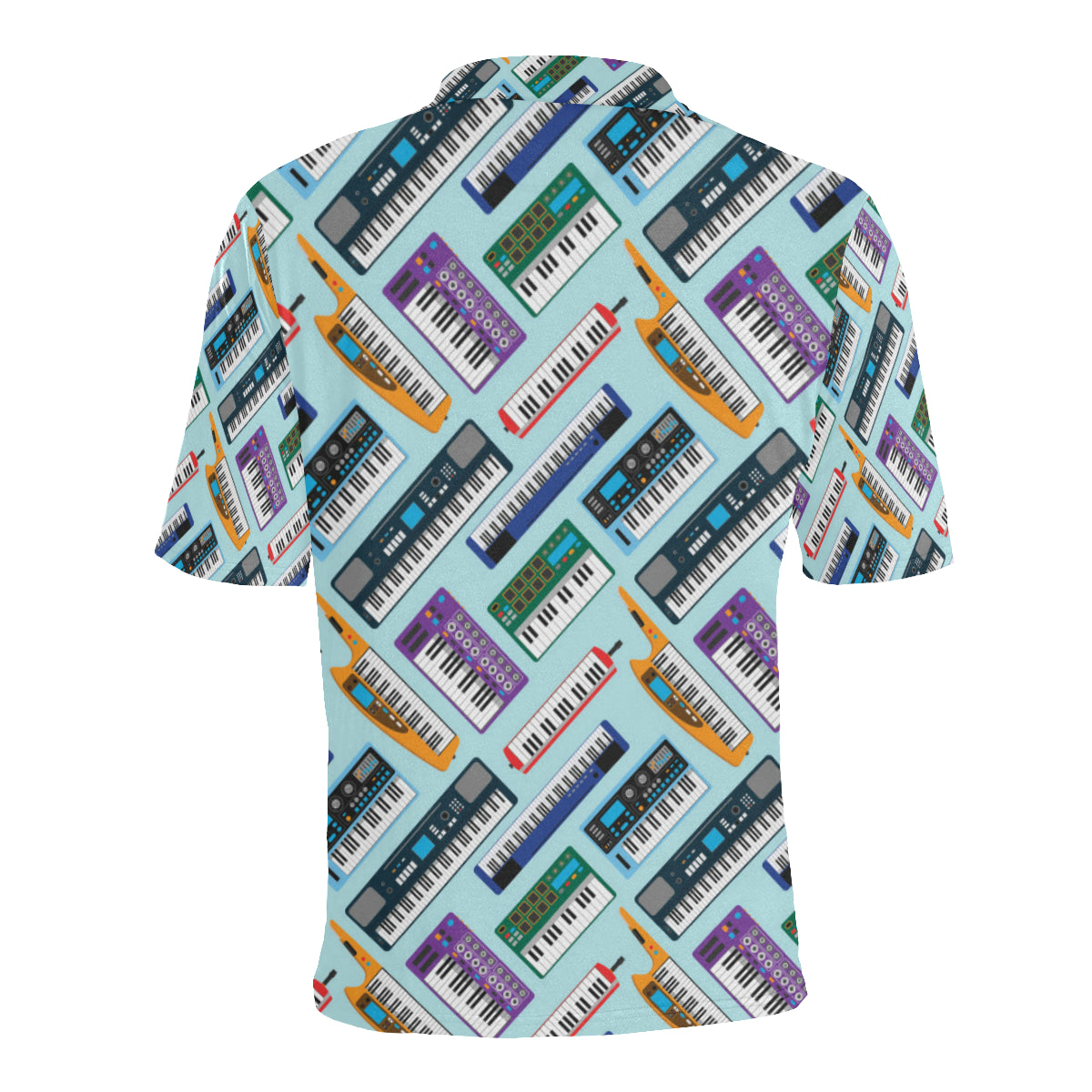 Synthesizer Pattern Print Design 02 Men Polo Shirt