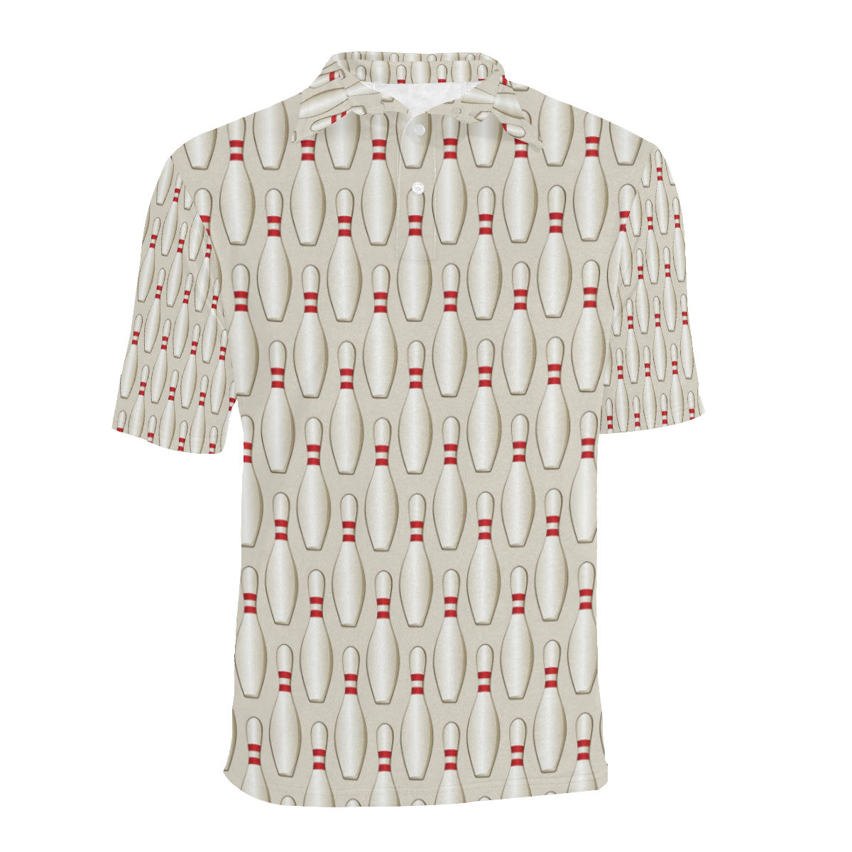 Bowling Pin Pattern Print Design 01 Men Polo Shirt