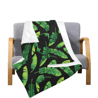 Banana Leaf Pattern Print Design BL02 Premium Quilt