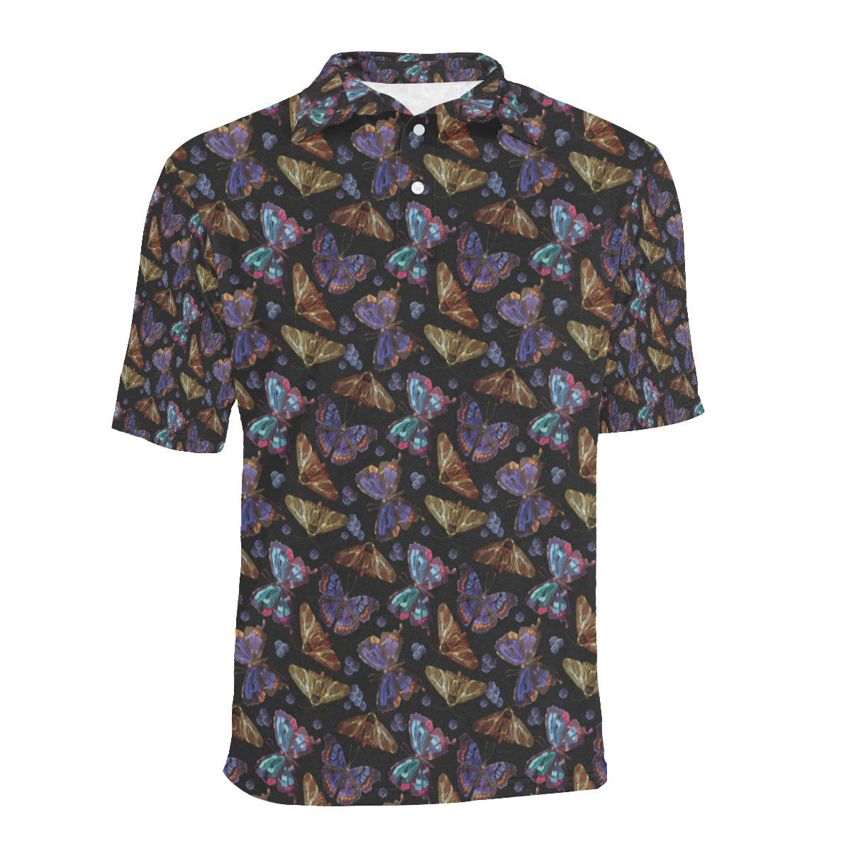 Butterfly Pattern Print Design 013 Men Polo Shirt