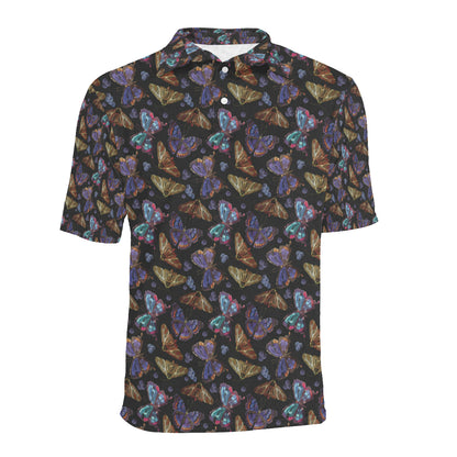 Butterfly Pattern Print Design 013 Men Polo Shirt